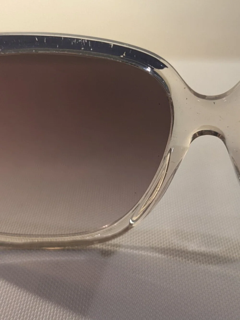Vintage 1980s Taiwan ROC Oversized Square Sunglasses Clear Red Blue Retro